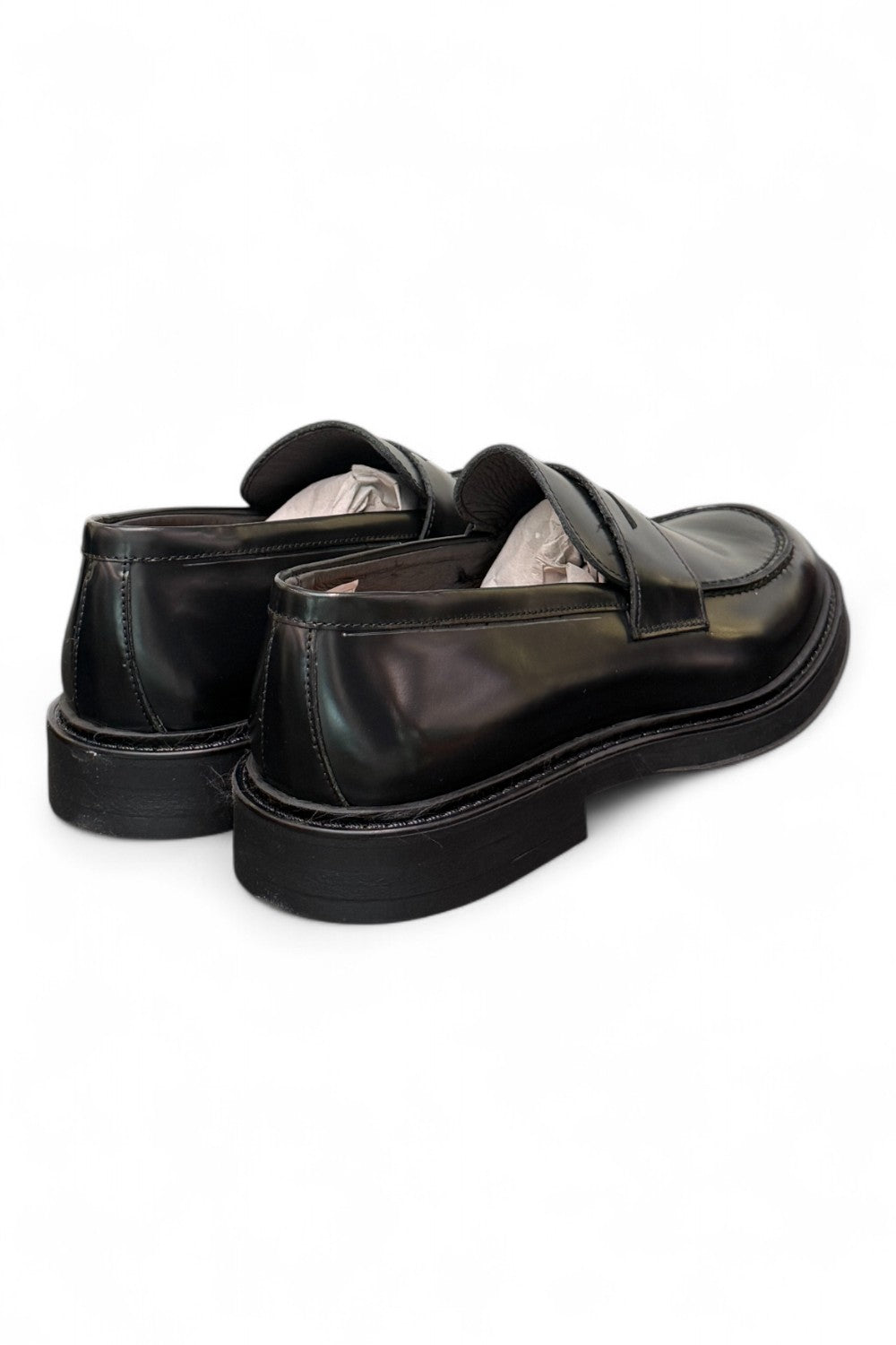 Mocassino spazzolato nero Exton 