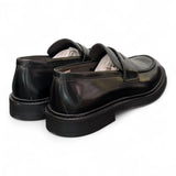 Mocassino spazzolato nero Exton 