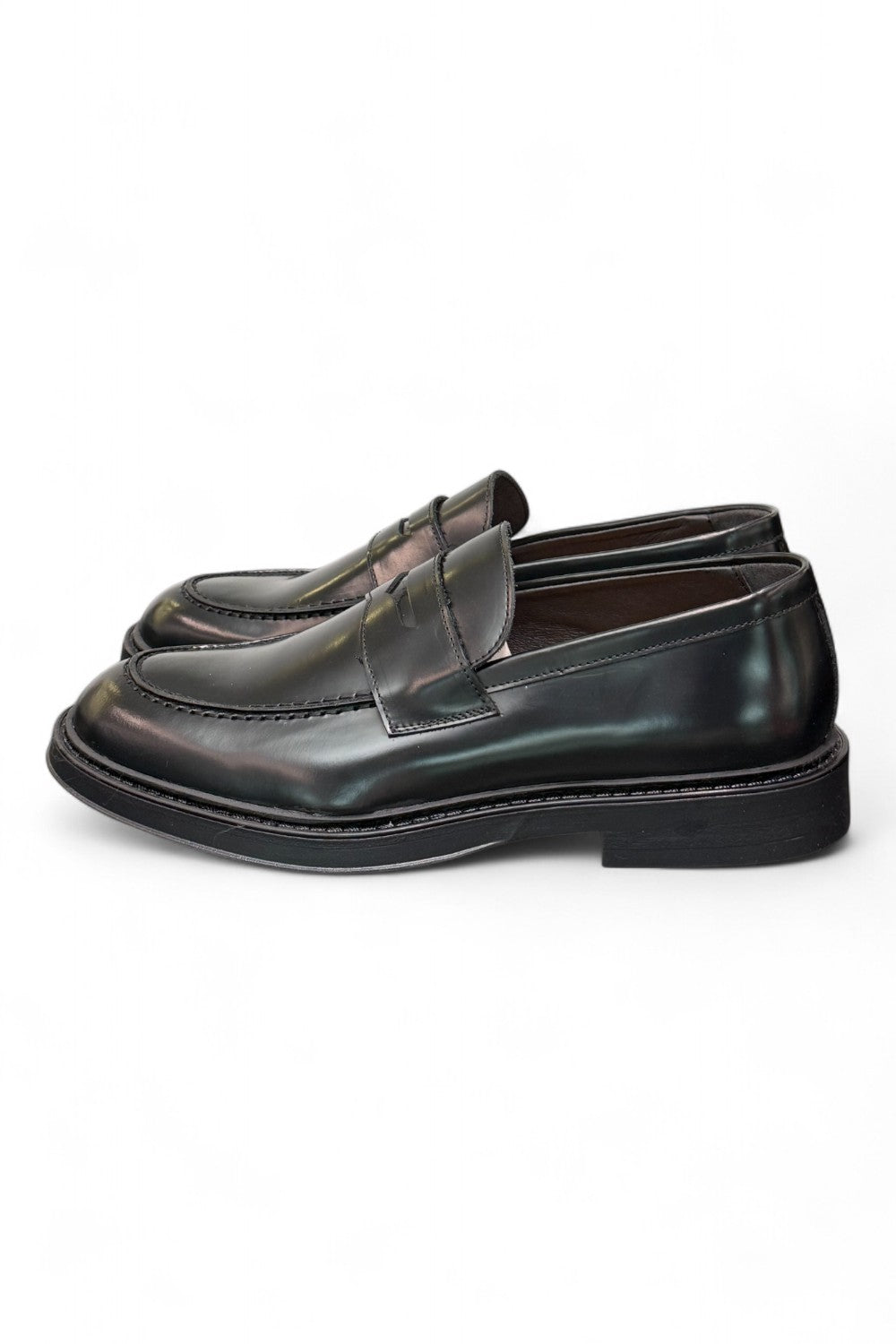 Mocassino spazzolato nero Exton 