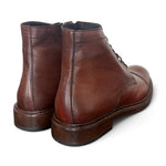 Polacco puntale pelle marrone Exton<BR/> 
