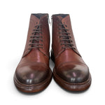 Polacco puntale pelle marrone Exton<BR/> 