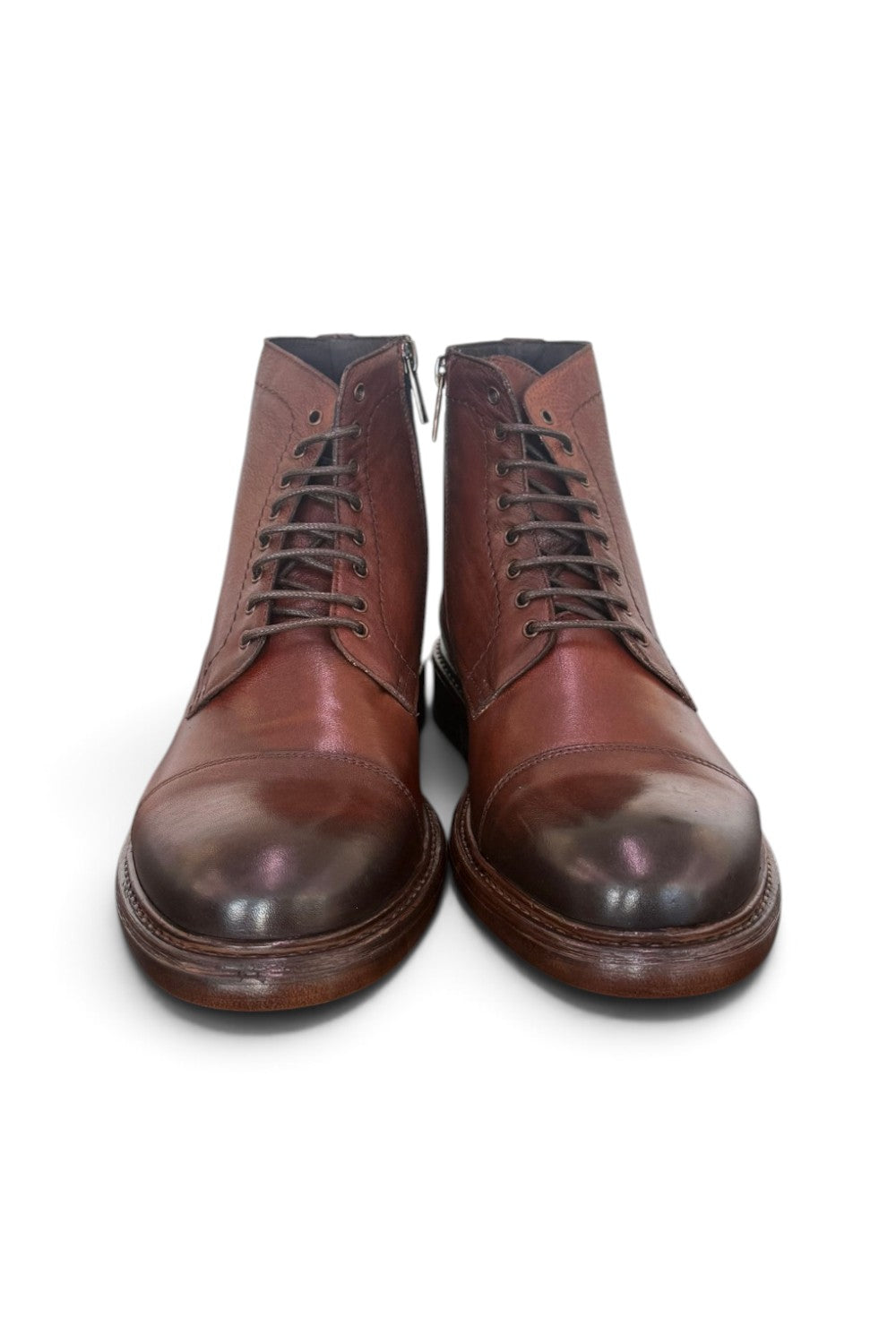 Polacco puntale pelle marrone Exton<BR/> 