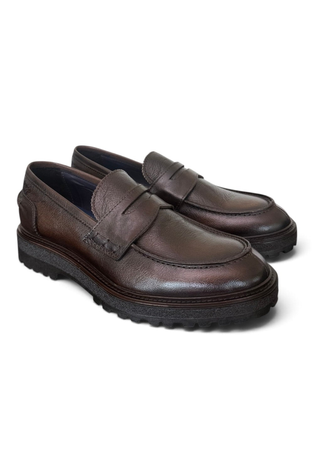 Mocassino pelle testa di moro Fabbrica 0<BR/> 