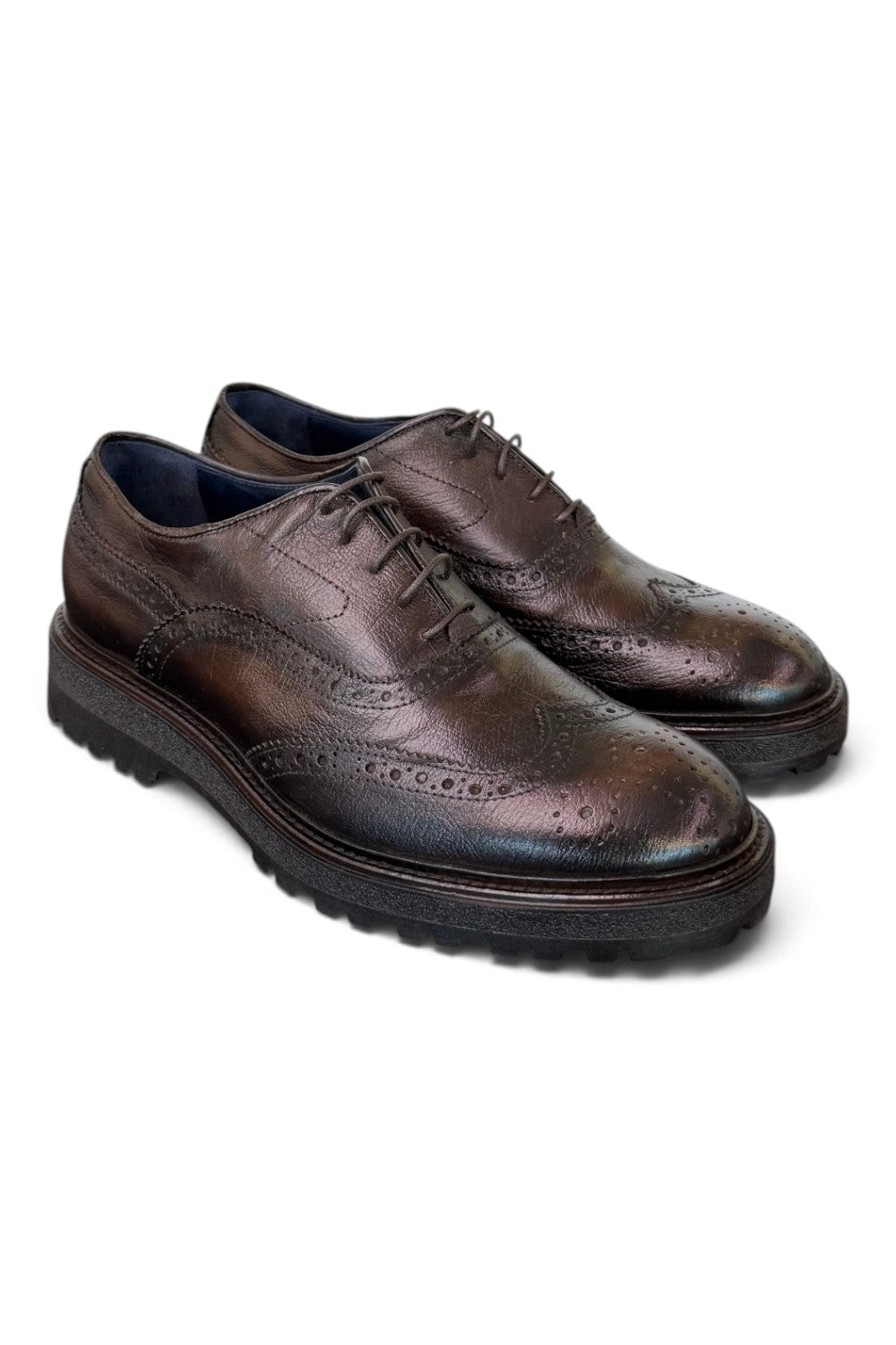 Francesina pelle testa di moro Fabbrica 0<BR/> 