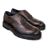 Francesina pelle testa di moro Fabbrica 0<BR/> 