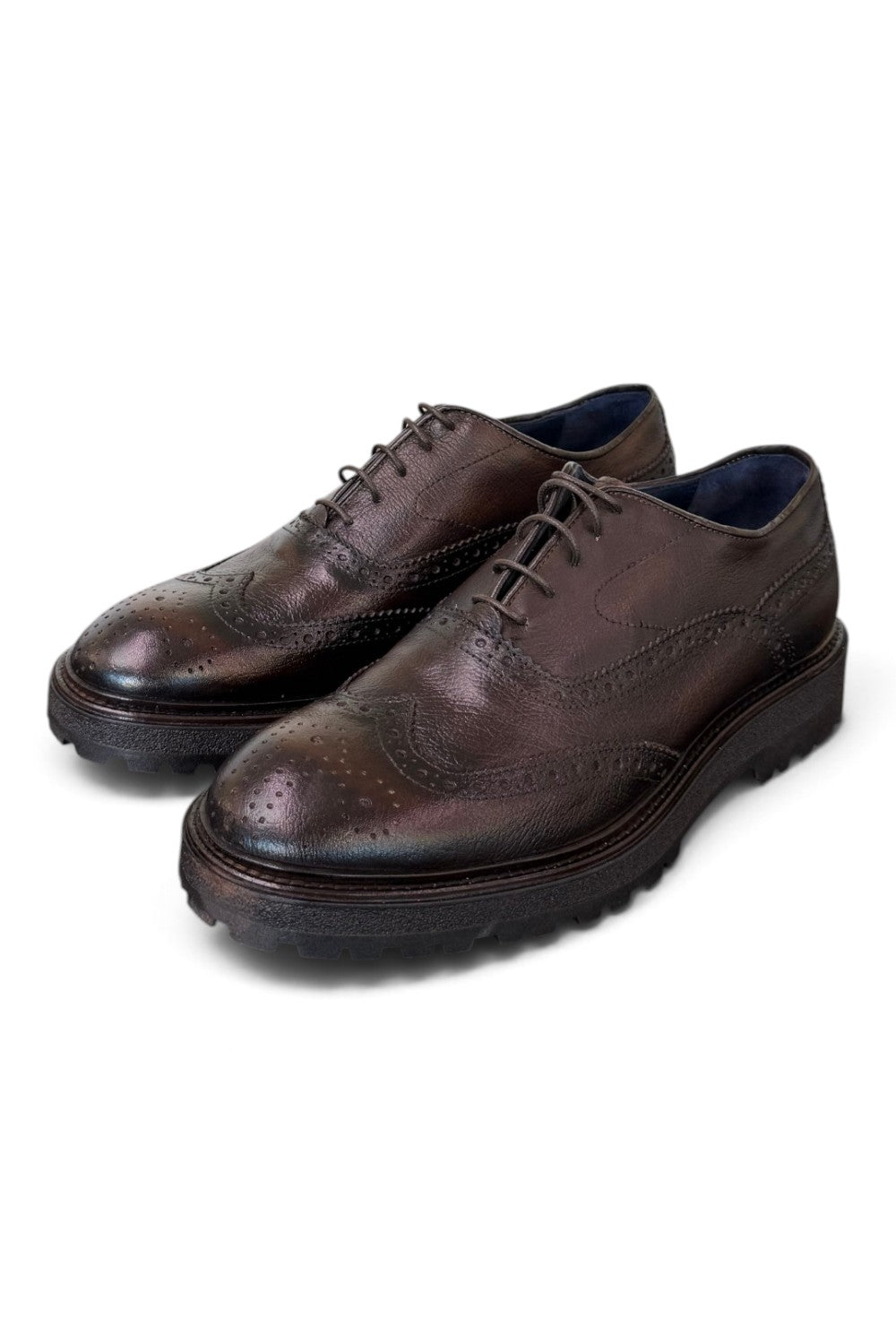 Francesina pelle testa di moro Fabbrica 0<BR/> 