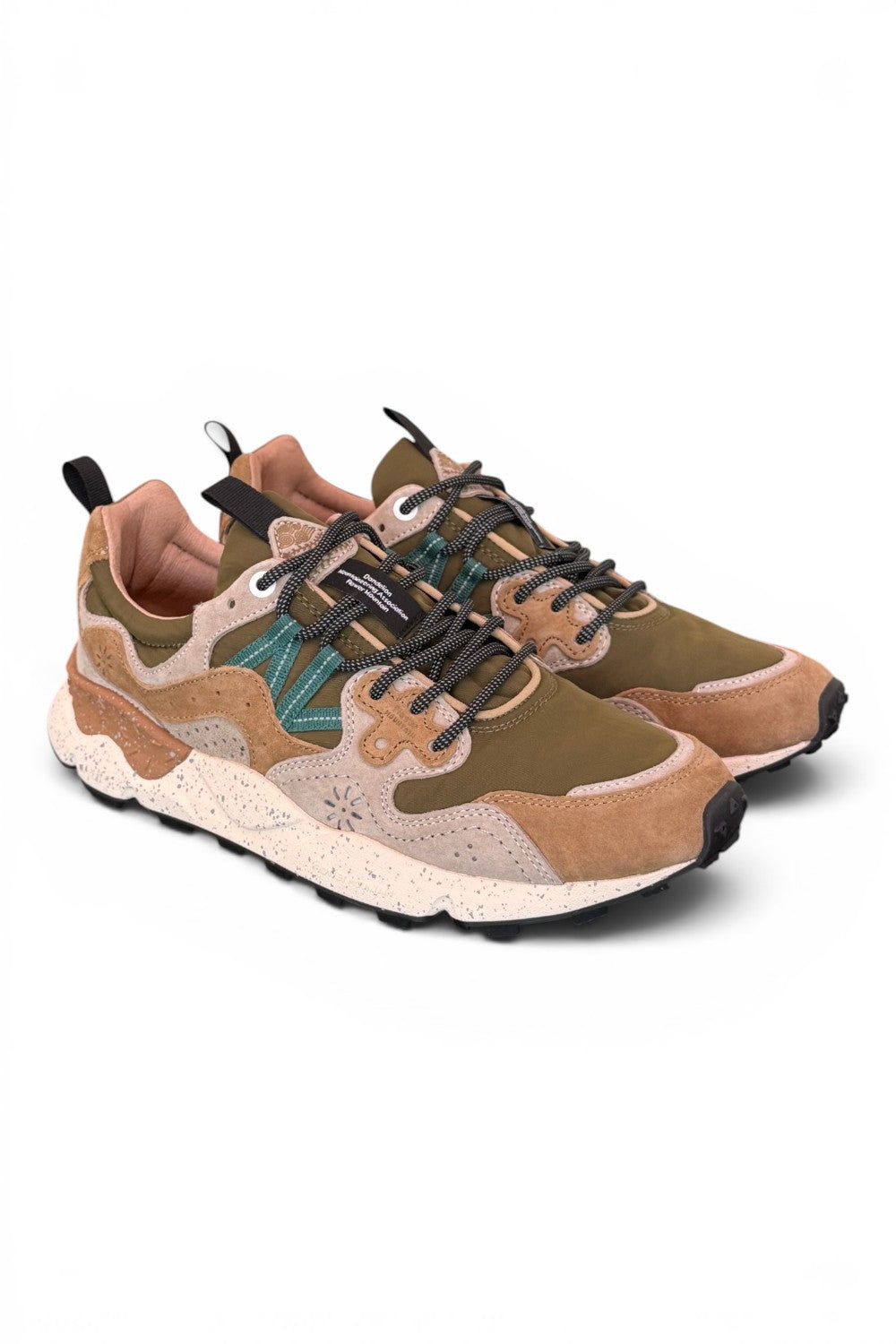Sneaker uomo Flower Mountain Yamano 1E98 cream brown taupe 