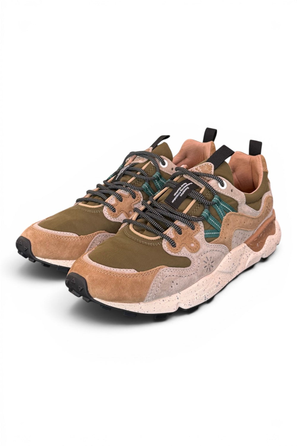 Sneaker uomo Flower Mountain Yamano 1E98 cream brown taupe 