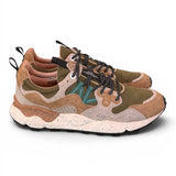 Sneaker uomo Flower Mountain Yamano 1E98 cream brown taupe 