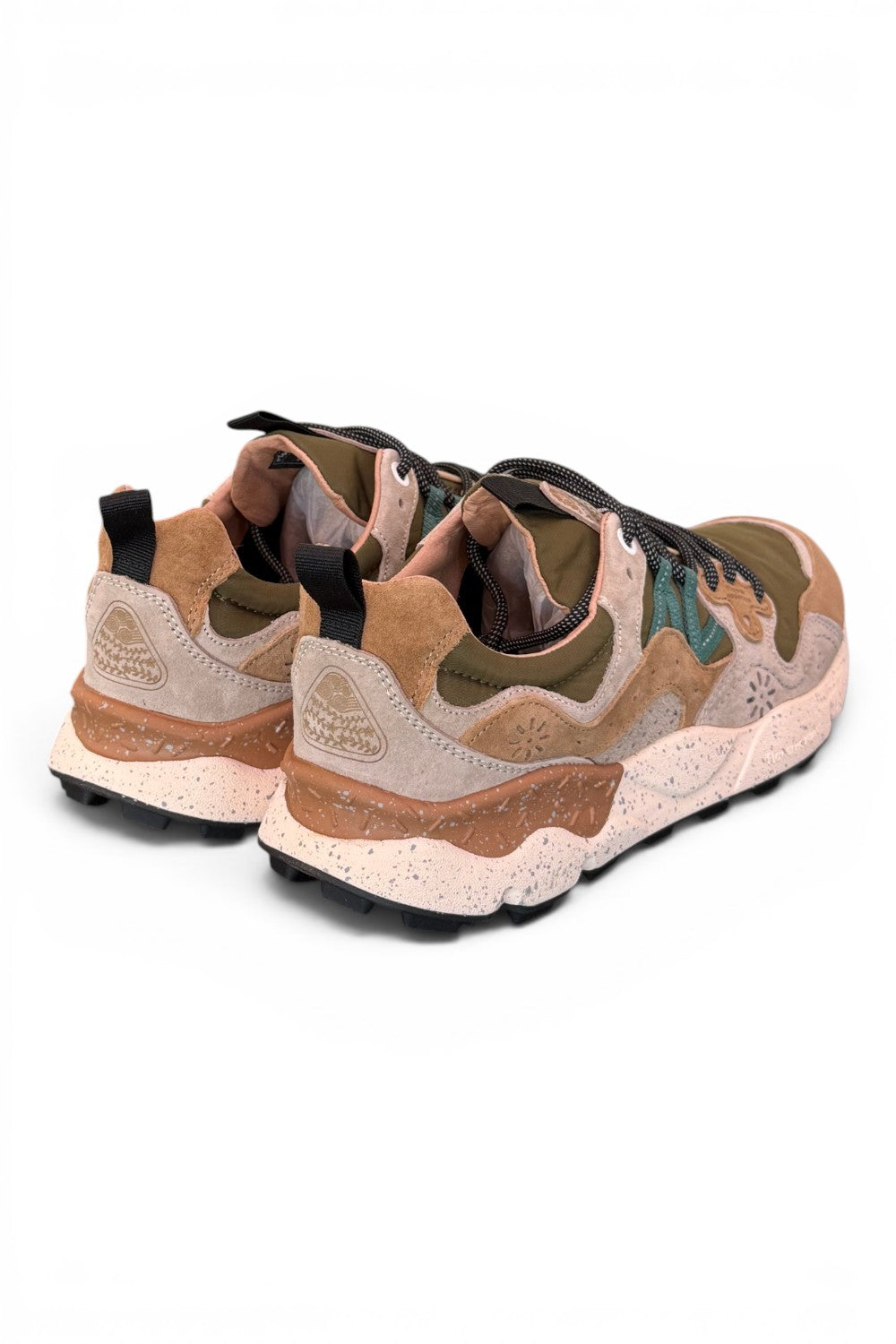 Sneaker uomo Flower Mountain Yamano 1E98 cream brown taupe 