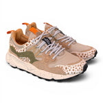 Sneaker donna Flower Mountain Yamano 3 2E51 beige cow brown 