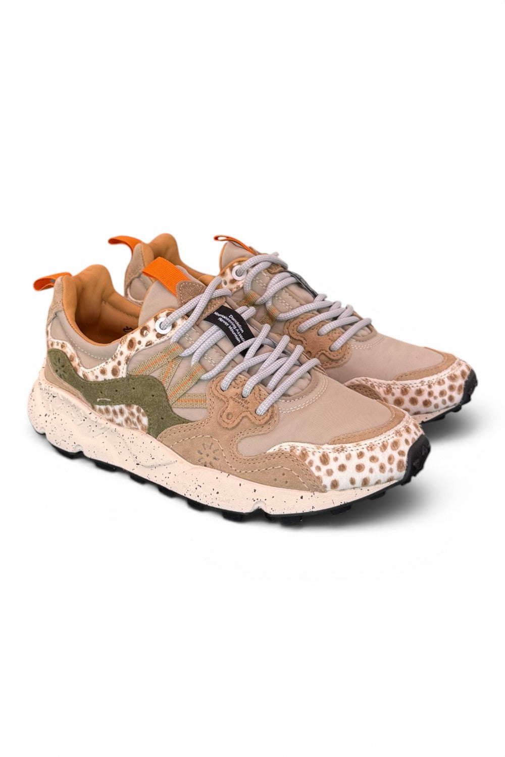Sneaker donna Flower Mountain Yamano 3 2E51 beige cow brown 