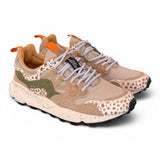 Sneaker donna Flower Mountain Yamano 3 2E51 beige cow brown 