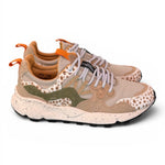 Sneaker donna Flower Mountain Yamano 3 2E51 beige cow brown 