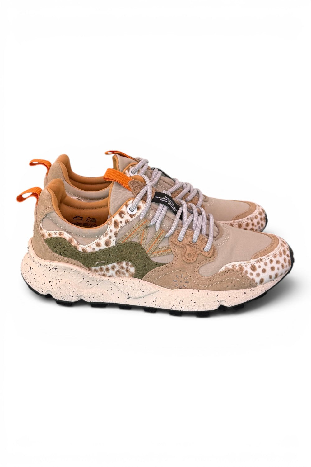 Sneaker donna Flower Mountain Yamano 3 2E51 beige cow brown 