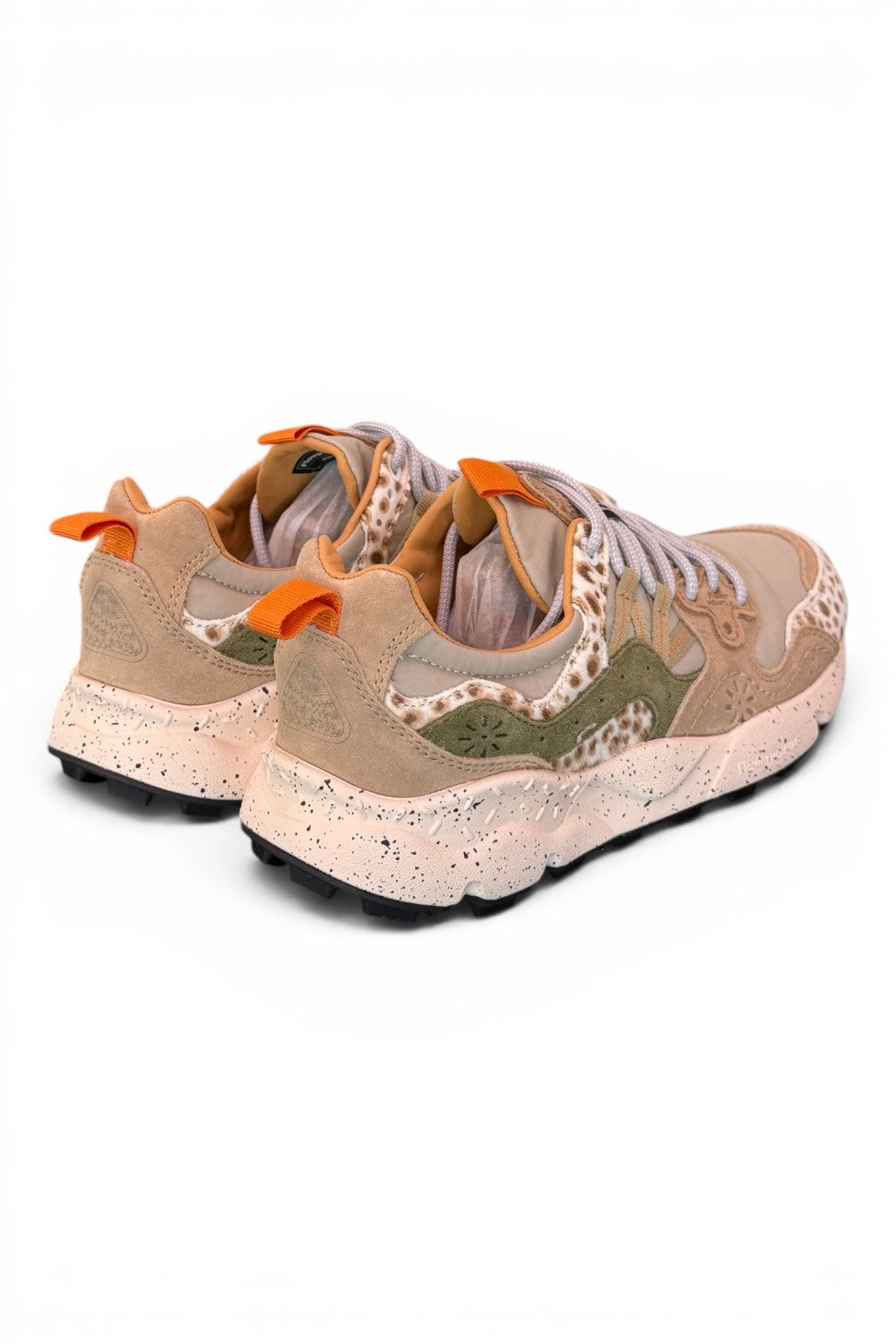 Sneaker donna Flower Mountain Yamano 3 2E51 beige cow brown 
