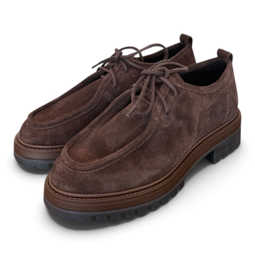 Allacciato ingegnere suede moro Francesco B 
