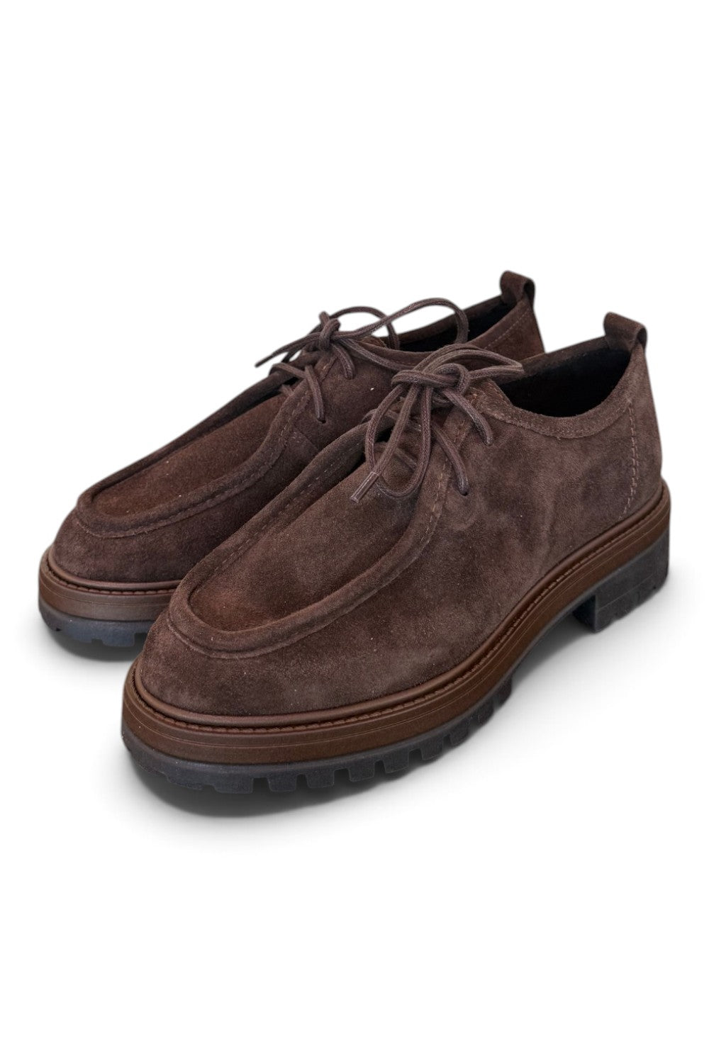 Allacciato ingegnere suede moro Francesco B 