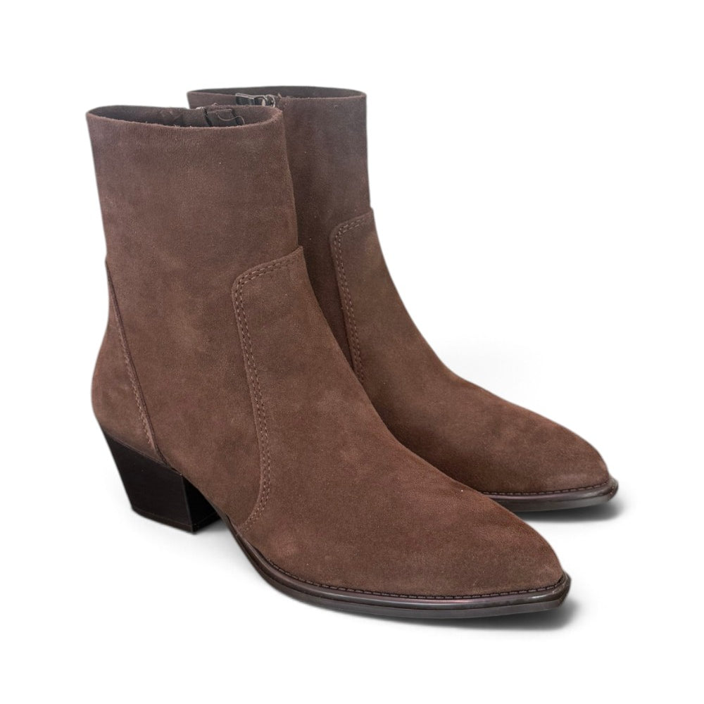 Stivaletto texano suede nocciola T50 Francesco B.<BR/> 