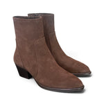 Stivaletto texano suede nocciola T50 Francesco B.<BR/> 