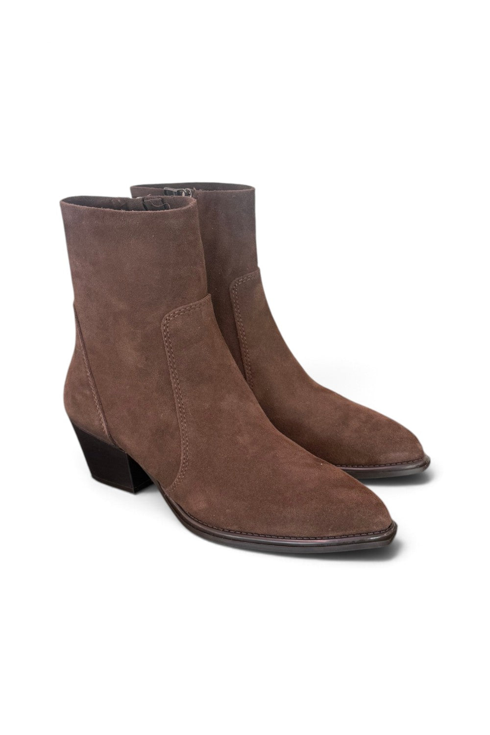 Stivaletto texano suede nocciola T50 Francesco B.<BR/> 