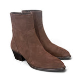 Stivaletto texano suede nocciola T50 Francesco B.<BR/> 