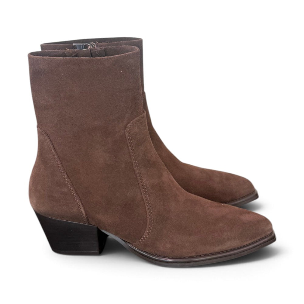 Stivaletto texano suede nocciola T50 Francesco B.<BR/> 