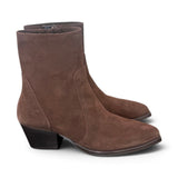 Stivaletto texano suede nocciola T50 Francesco B.<BR/> 