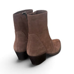 Stivaletto texano suede nocciola T50 Francesco B.<BR/> 