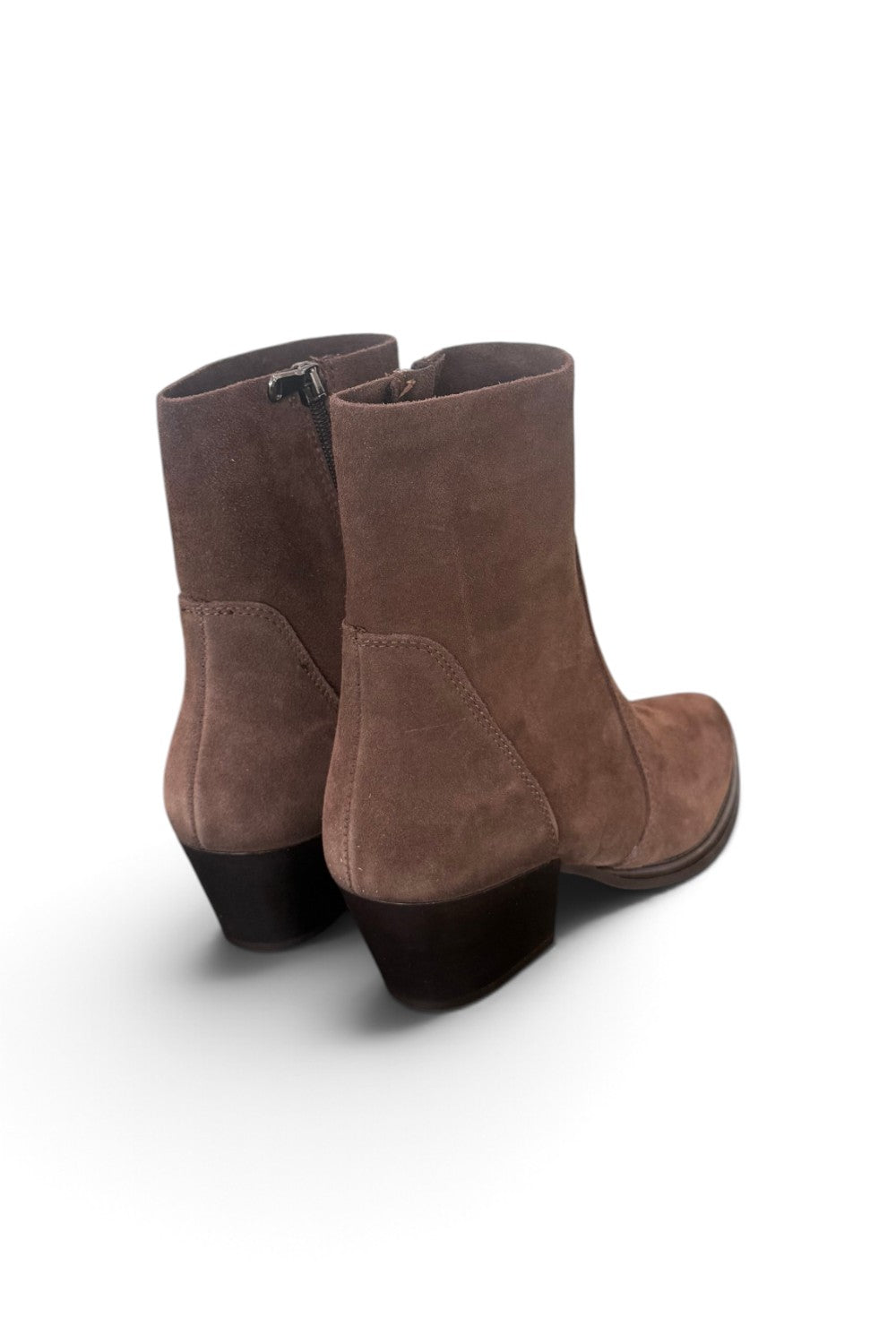 Stivaletto texano suede nocciola T50 Francesco B.<BR/> 
