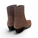 Stivaletto texano suede nocciola T50 Francesco B.<BR/> 