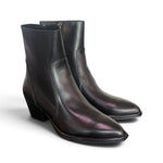 Stivaletto texano pelle nera T50 Francesco B.<BR/> 
