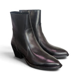 Stivaletto texano pelle nera T50 Francesco B.<BR/> 