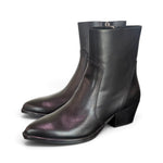 Stivaletto texano pelle nera T50 Francesco B.<BR/> 