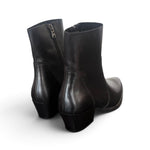 Stivaletto texano pelle nera T50 Francesco B.<BR/> 