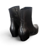 Stivaletto texano pelle nera T50 Francesco B.<BR/> 