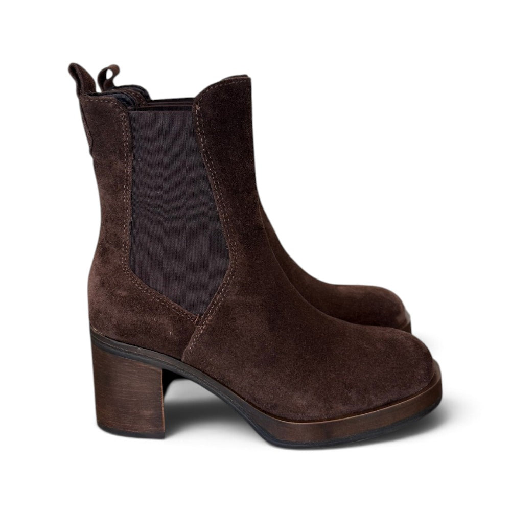 Stivaletto plateau camoscio testa di moroFrancesco B.<BR/> 