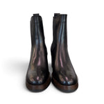 Stivaletto plateau pelle nera Francesco B.<BR/> 