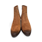Stivaletto texano suede cuoio Francesco B.<BR/> 