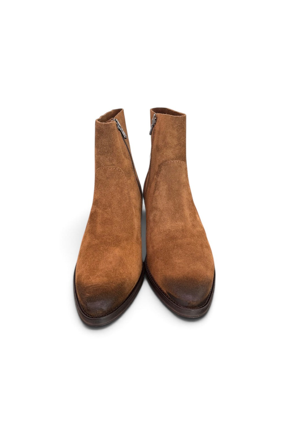 Stivaletto texano suede cuoio Francesco B.<BR/> 