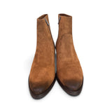 Stivaletto texano suede cuoio Francesco B.<BR/> 