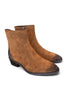 Stivaletto texano suede cuoio Francesco B.
