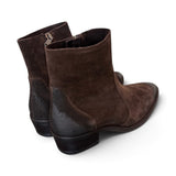 Stivaletto texano suede moro Francesco B.<BR/> 