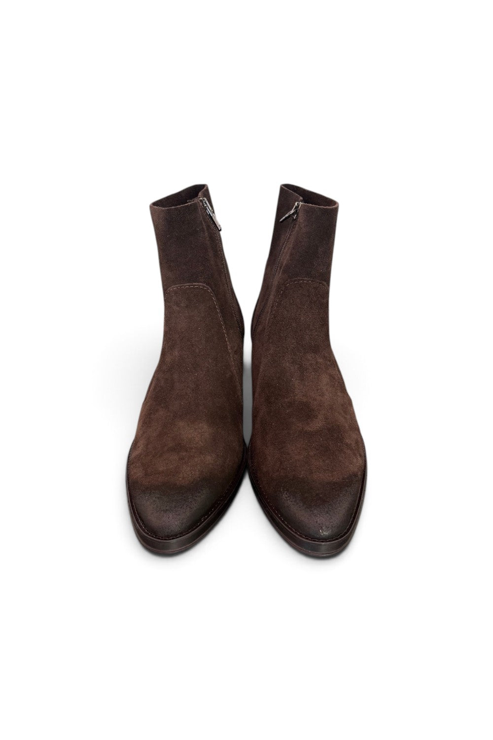 Stivaletto texano suede moro Francesco B.<BR/> 