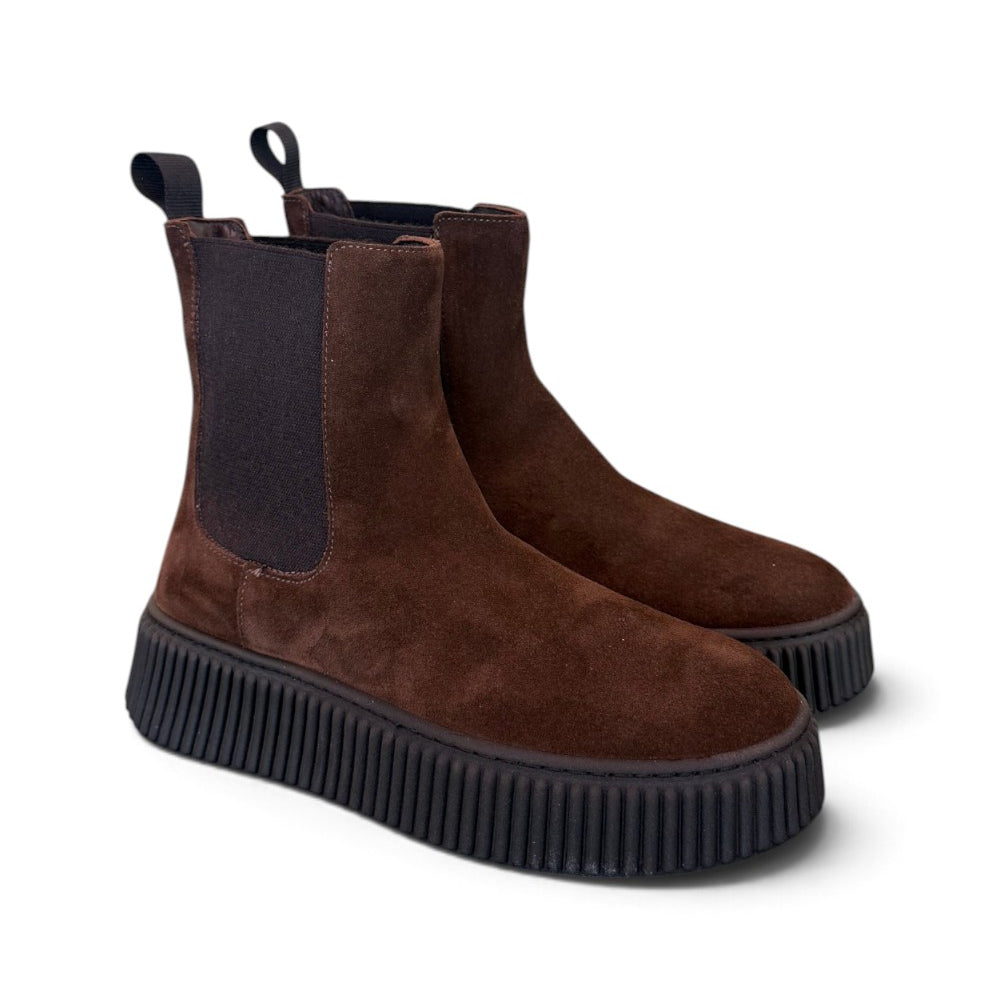 Stivaletto beatles Frau suede cacao<BR/> 