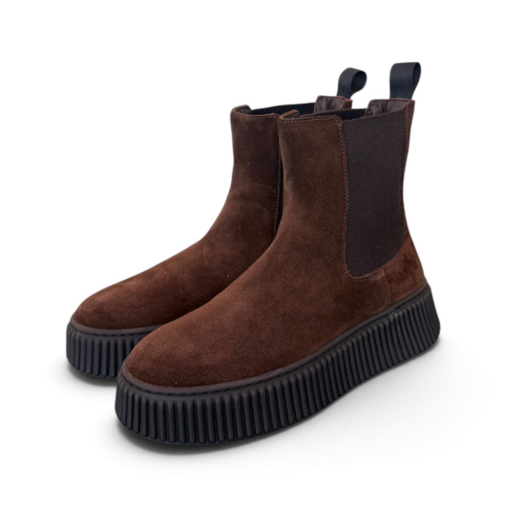 Stivaletto beatles Frau suede cacao<BR/> 
