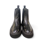 Stivaletto beatles Frau pelle nera platform 