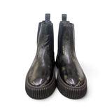 Stivaletto beatles Frau pelle nera platform 