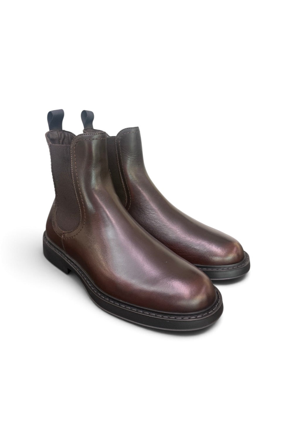 Stivaletto beatles liscio Frau cioccolato<BR/> 