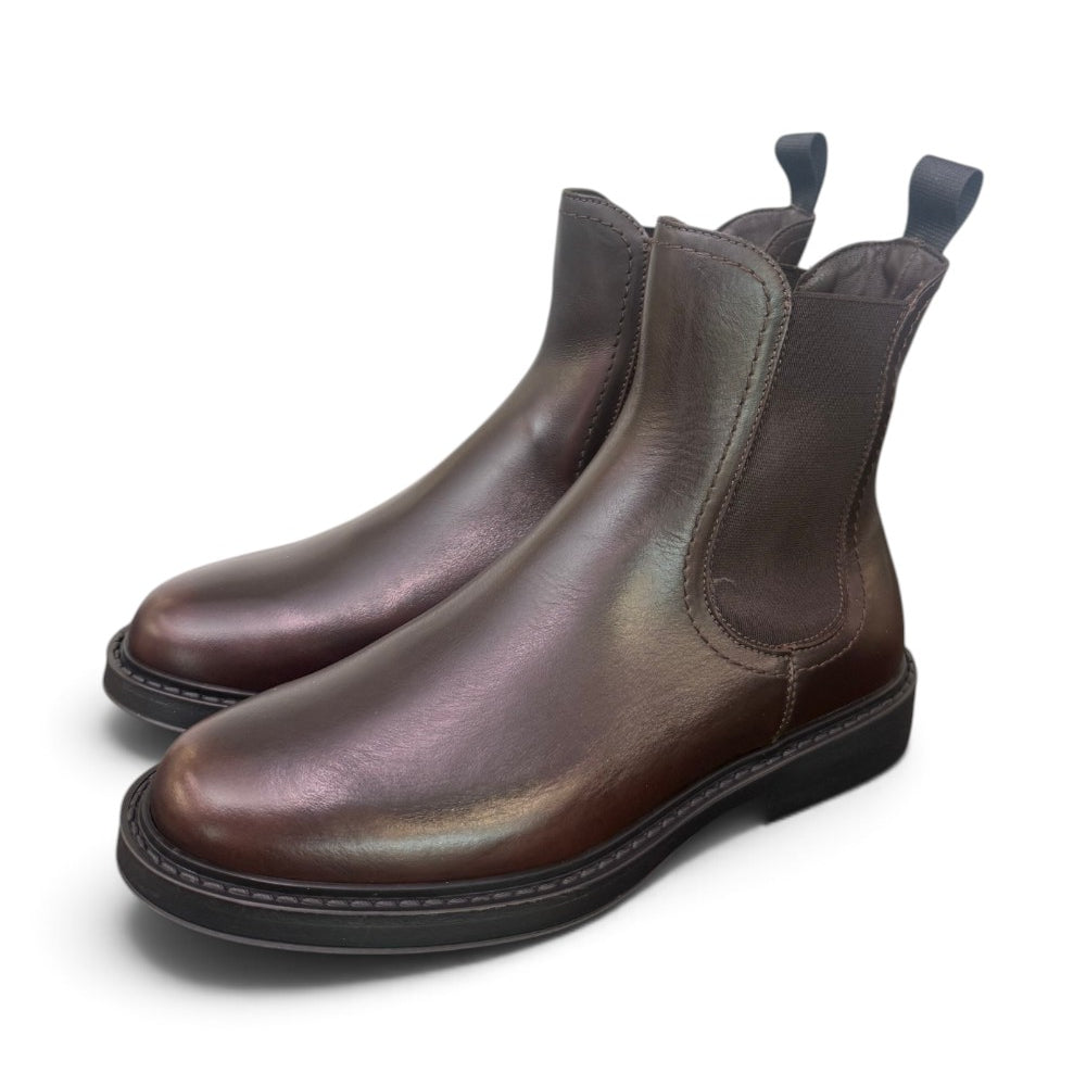 Stivaletto beatles liscio Frau cioccolato<BR/> 